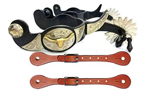 CLBING Western sporen mit sporenriemen,Brown