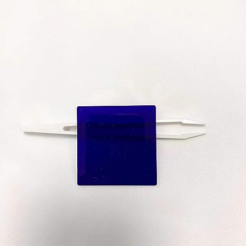 Filtro de Paso de Banda Dual UV e IR de múltiples tamaños Tipo de Vidrio óptico Azul Violeta ZB2 (Color : Blue, Size : 45x45mm)