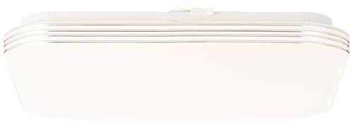 Lightbox moderne LED Wand- und Deckenlampe mit 34 x 34 cm - Basic Deckenleuchte - 2500 lm, 24 W, 3000 K - aus Metall/Kunststoff - in Weiß/Chrom