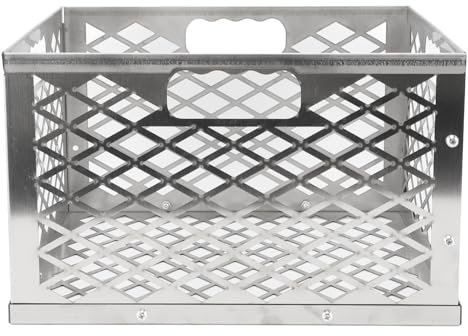 Zerodis Grillkorb für Outdoor-Grill, Langlebiger Premium-Gemüsegrillkorb aus Edelstahl, 30,5 X 30,5 X 19,1 cm, BBQ-Grillkorb, Perfektes Grillzubehör für Gemüse, Fisch, Garnelen, Kebabs