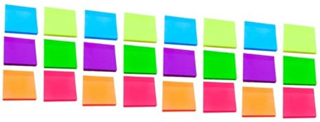 EXCEART 24stücke Selbstklebende Transparente Notizzettel Bunten Farben Praktische Haftnotizen Für Schule Büro Und Zuhause Zum Notieren Und Organisieren