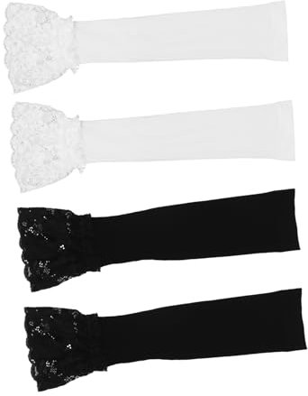 Holibanna Sommer Arm Abdeckung Damen 2 Paar Atmungsaktive Anti Uv Spitze Ellenbogen Manschetten Sonnenschutz Kühlmanschetten Für Outdoor Aktivitäten Wie Joggen Autofahren Radfahren Angeln