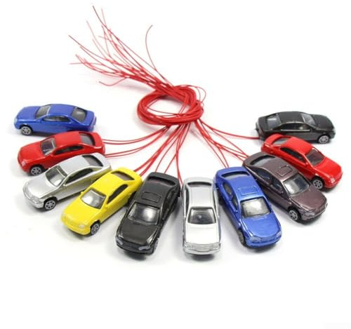 10 Piece Assorted Color H0/TT Model Car Train Lights, Complete with Wires and Bulbs