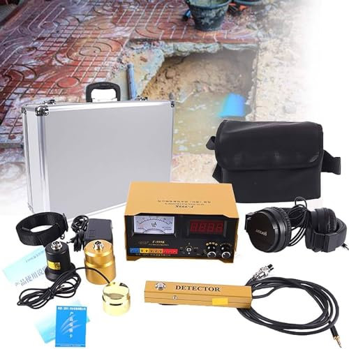 GTANND Detector de Fugas de tuberías con Estetoscopio con Auriculares Detectores de Fugas de Agua Profesionales para tuberías subterráneas Interiores y Exteriores, 4 Engranajes Ajustables