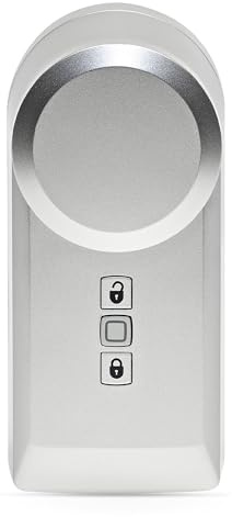Homematic IP Türschlossantrieb, silber, Smart Home, elektronisches Türschloss, Smart Lock nachrüstbar ohne Umbau, Türöffner steuerbar per App, Alexa & Google Home, 160556A0