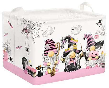 Clastyle Halloween Gespenst Fledermaus Kinder Aufbewahrungskorb Zusammenklappbar Kleidung Wäschekorb Jungen Mädchen Aufbewahrungsbox für Babyzimmer Bad,Zwerg,40 * 30 * 30 cm