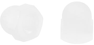 sourcing map M6x1.0 Acorn Cap Nuts, 25Pcs Nylon Dome Cap Head Acorn Nut Hardware Nuts for Bolt Cover, White