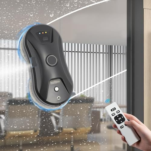 KiwiHood Macchina per la pulizia delle finestre 2800Pa potenza di aspirazione, robot intelligente per la pulizia delle finestre con spruzzatura automatica dell'acqua, telecomando per la pulizia di