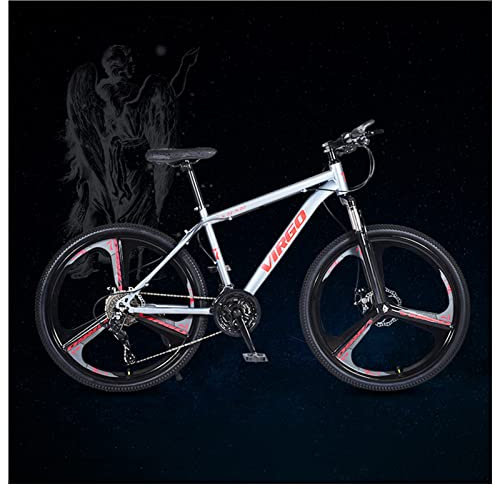Hardtail-Mountainbike 26 Zoll, Mountain Trail Bike für Herren und Damen, Mountainbike mit Vorderradfederung und Doppelscheibenbremse, rutschfeste Fahrräder aus Kohlenstoffstahl, Leo, 27 Gänge