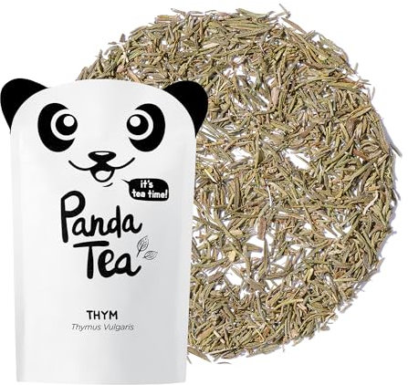 Panda Tea - Thym Bio - Infusion en vrac bio - 60 g de feuilles séchées - Parfum puissant et aromatique - bienfaitrice et réconfortante