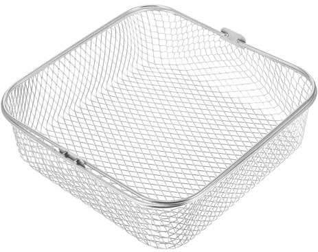 Panier à Frire Rond en Maille D’acier Inoxydable avec Poignée | Panier A Frites, Panier à Pâtisserie avec Poignée, Paniers de Friteuse Uniquement