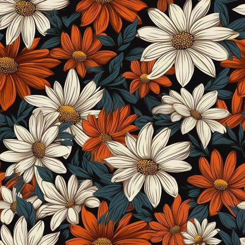 Klebefolie für Wände Boho Exotisch Blumen einfach anzubringen Orange Mohnblumen Blumen Klebefolie Möbel Muster Tapeten Klebetapete Vinyl Wrap Wandtapete Wohnzimmer Schlafzimmer Möbelfolie Bunt Wasser