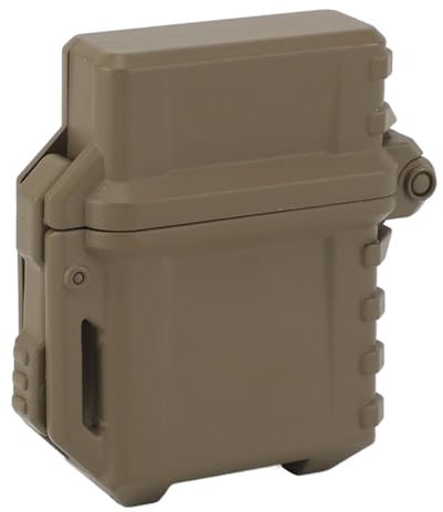 Portable Lighter Storage Case Box Lighter Holder Wear Resistants Protective Easily Carry Anywhere Snap Design Holes for Strings Internal Space for Security Ideal for Outdoor Use