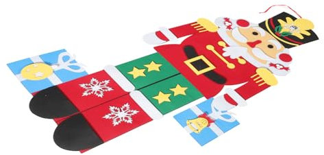 Amosfun Ornamenti Natalizi Forma Di Schiaccianoci in Feltro Decorazioni Natalizie Per Albero Di Natale Forniture Natalizie Riutilizzabili