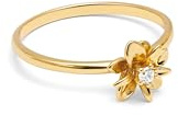 SINGULARU - Anillo Gardenia. Latón con Baño en Oro de 18 Kt y Circonita. Joyas Para Mujer. Talla 10-18.