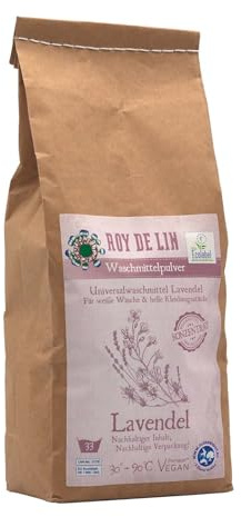 ROY DE LIN Waschmittelpulver Lavendel – Hergestellt in Österreich – Waschmitelpulver-Konzentrat mit frischem Duft nach Lavendel - für weiße Wäche & helle Kleidungsstücke