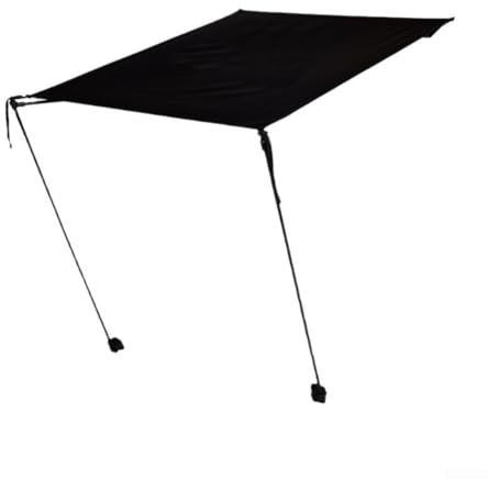 Sumsoctober Parasol plegable con protección UV para silla de jardín, parasol portátil para playa, ligero y ajustable para exteriores (silla no incluida) (caqui)