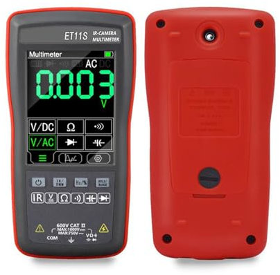2 caméras thermiques à écran de 8 24 x 32 - Multimètre - Voltmètre rechargeable - 4000 comptes