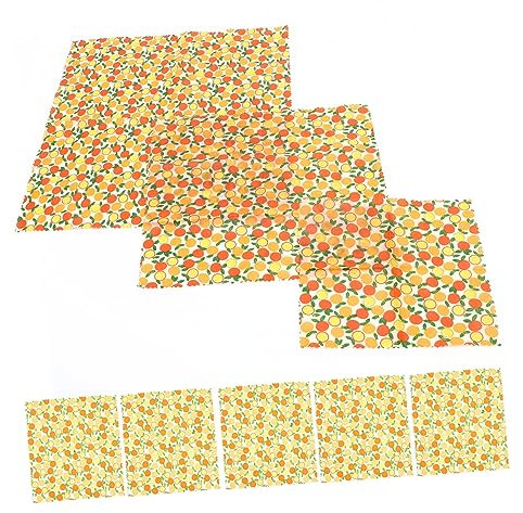 CIYODO 3pcs Organic Cotton Beeswax Food Wraps Non Odor Safe Material for Children's Lunch Boxes and Home Food Storage