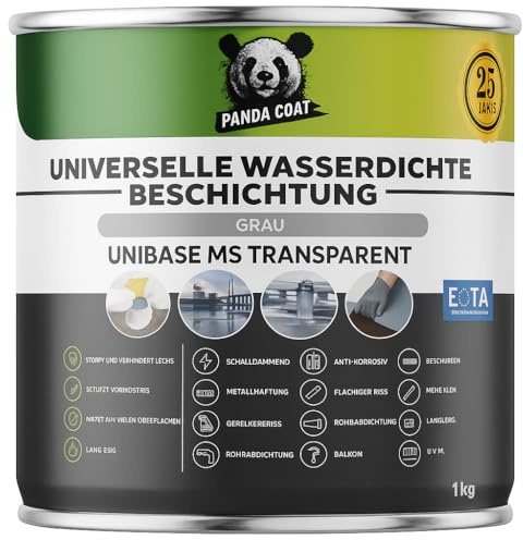 Wasserdichte Dichtmasse – Flüssigkunststoff Abdichtung – Bitumen Dichtmasse – Dachrinne abdichten – Flachdachabdichtung – Beton, Metall & Holz Dichtschlämme – Dachabdichtung flüssig (1 kg)