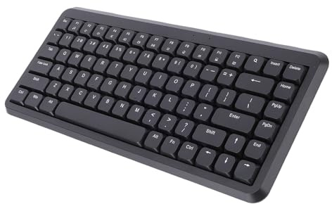 Tosuny Clavier sans Fil 2,4 G, Clavier Bluetooth avec pavé Numérique, Touches de Raccourci Multimédia, Touches de Commutation à Ciseaux, Mode Veille, Compact Pleine Taille 105 (Black)