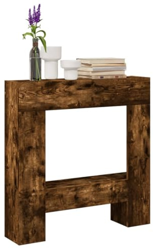 INLIFE Cadre de cheminée chêne fumé 81x18x82 cm Bois d'ingénierie