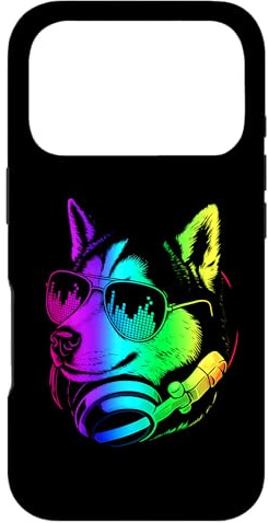Husky Casque DJ rétro pour Amoureux des Chiens Coque pour iPhone 17 Pro