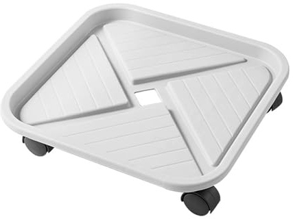 YROHGKPN Soporte para paletas de plantas, soporte redondo para macetas, macetas, carrito de paletas, soporte de rodillos, maceta con ruedas universales, bandeja para jardinería