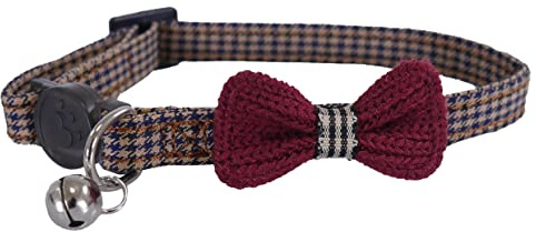Rosewood Collare per Gatti con Fiocco Bordeaux