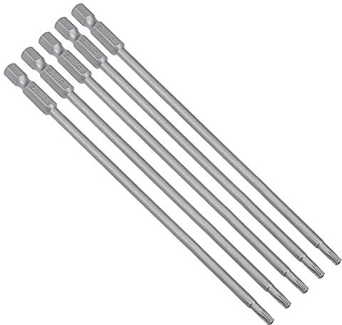 Sourcingmap, 5 punte per cacciavite Torx con gambo esagonale T15 da 1/4, lunghezza 150 mm