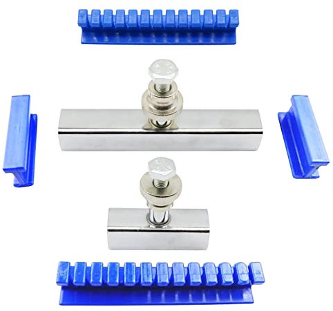 Lackfreie Klebstoff-Abzieher-Tabs Auto Lackfreie Dellen-Reparatur-Werkzeug-Set Nylon Auto-Körper-Dellen-Entferner-Tabs Kit 6 Stück selbstklebende blaue Leim-Tabs Auto-Dellenentfernungs-Werkzeuge lange