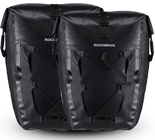 ROCKBROS Hinterradtasche 100% wasserdichte Gepäckträgertasche Fahrrad Transporttaschen Taschen Mit Netztasche 27L