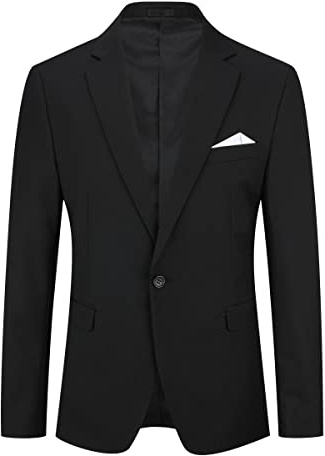 YOUTHUP Blazer da Uomo Slim Fit Formale Giacca da Abito Casual 1 Pulsante Elegante Giacche