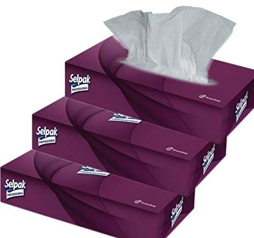 Boxed Tissue Facial Tissue White Soft and Ideal for Sensitive Skin Office Tissue Boxes Tissue (12 Boxes)