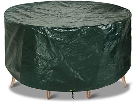 RICHIE Garden Furniture Covers - Waterproof Outdoor Table & Chair Covers, 230x90cm, Breathable Polyethylene (Green)