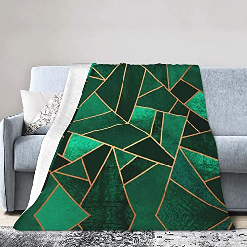 3D Kuscheldecke 130x150 Geometrie Warme Decke Marmor Flanell Fleecedecke Grün Flauschig Weich Wohndecke für Sofadecke Couchdecke Sofaüberwurf Bettüberwurf