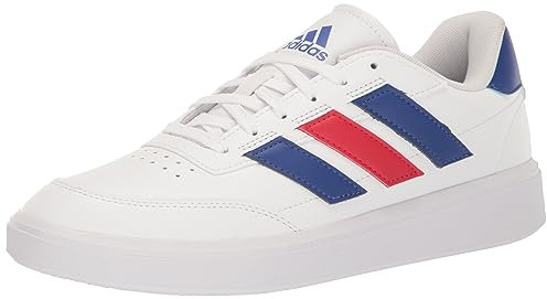 adidas Courtblock Sneaker für Herren, White White Better Scarlet, 44 2/3 EU