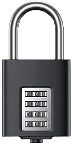 Vorhängeschloss, Zahlenschloss, Fitnessstudio-Aufbewahrungsschloss, 4-stelliges Zahlenschloss, robustes Schloss, Stellen Sie Ihr eigenes Zahlenschloss ein, winddichte Regenmetalle, schlüssellos,