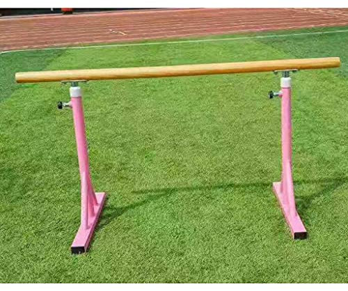 Ballettstange, höhenverstellbare Einzelstange für den Innenbereich, Beinpresse aus massivem Holz, Tanzstudio-Landung, Feste Ballettstange (Farbe: Rosa, Größe: 1 m) (Rosa 1 m) (Rosa 1 m)