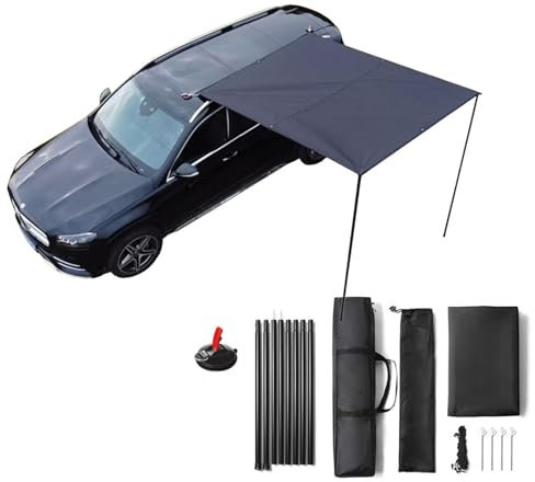 HARELA Toldo para Coche, Tienda de campaña para Puerta Trasera de SUV, toldo Lateral para Coche, sombrilla Resistente a la Lluvia, para 4x4/coche/SUV/camión, fácil para Acampar, Viajes al Aire Libre