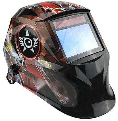 Masque de soudage, casque de soudage, masque de soudeur, casque de soudage, casque de soudage, capteurs 100 x 65 mm, meulage solaire, masque de soudage à obscurcissement automatique (couleur : Thunder