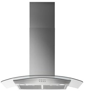 Electrolux LFL429A Cappa in Vetro Curvo 90cm, Luci LED, 600 m³/h di aspirazione - Acciaio Inox