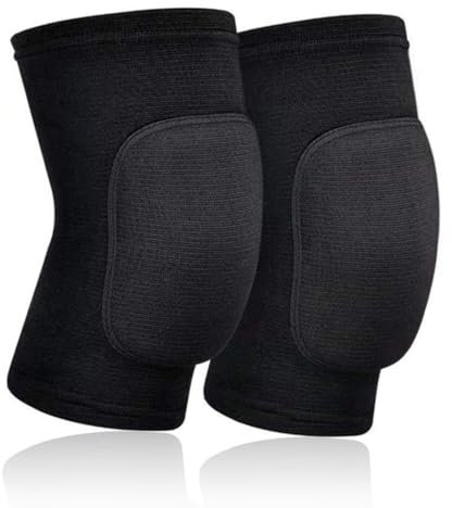 SIVZUMO Knieschoner, Tanzen Knieschoner, Elastische Kollision Vermeidung, für Tanzen Reinigung Sport Yoga Joggen, Volleyball, Handball, Hallensport, Tanz (Schwarz)