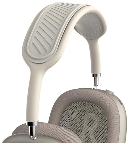 QINZAC Headband Cover for AirPods Max (New 2024), Soft Silicone AirPods Max Headphone Headband Protectors/Comfort Cushion/Top Pad Protector Accessories Compatible with Apple AirPods Max (Off-White)