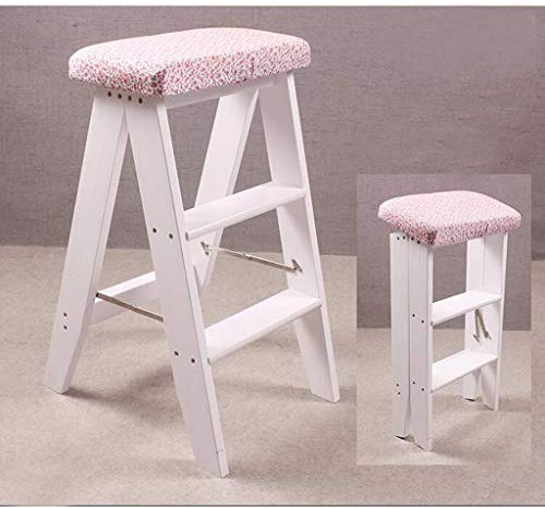 Sgabello a scaletta a doppio uso per la casa all'aperto, sgabello a scala Sgabello a scaletta pieghevole a tre livelli Sedia da cucina Scaletta portatile Scaletta piccola Sedia da bar Può essere cont