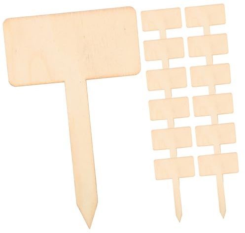 Toddmomy 20pcs Garden Markers Plant Tags Labels Wooden Plant Markers Tree Tags for Outdoor Horticultural Greenhouse Accessories