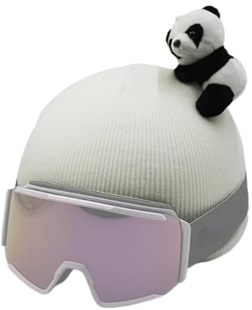Tapas de casco de snowboard Panda - Decoración de sombrero de punto de panda grueso, cubierta de casco de snowboard, cubierta de casco de snowboard suave | Cute esquí cubre snowbo
