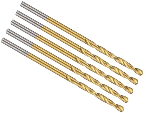 PATIKIL 1,4mm Punta da Trapano, M42 Acciaio ad Alta Velocità al 8% di Cobalto con Gambo Dritto 135° Rivestito in Nitruro di Titanio (TiN) per Acciaio Inossidabile in Metallo Duro - 5 Pezzi