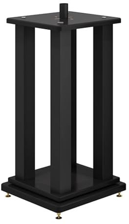 Soportes de altavoces de suelo mejorados para cine en casa, estantería y altavoces satélite, A1, 38 x 38 x 115 cm, experiencia de escucha de audio óptima, altura ajustable, diseño duradero