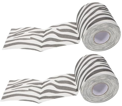 OATIPHO 2 Piezas Rollo De Papel Impreso Papel Higienico Sin Blanquear Cinta Autoadhesiva con Estampado Animal Caja De Cinta Adhesiva Cinta con Estampado De Animales